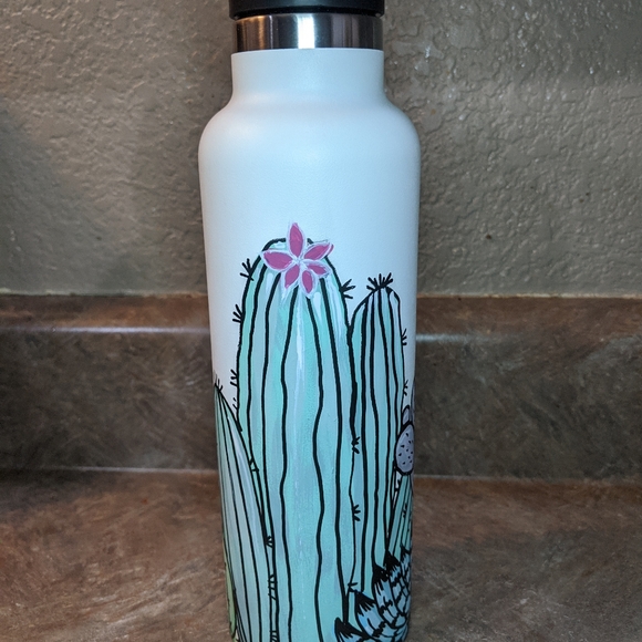Cactus Hydroflask hand painted